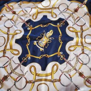 Equestrian Scarf Regency Bit Bridle Square Medieval Military Classic Chic